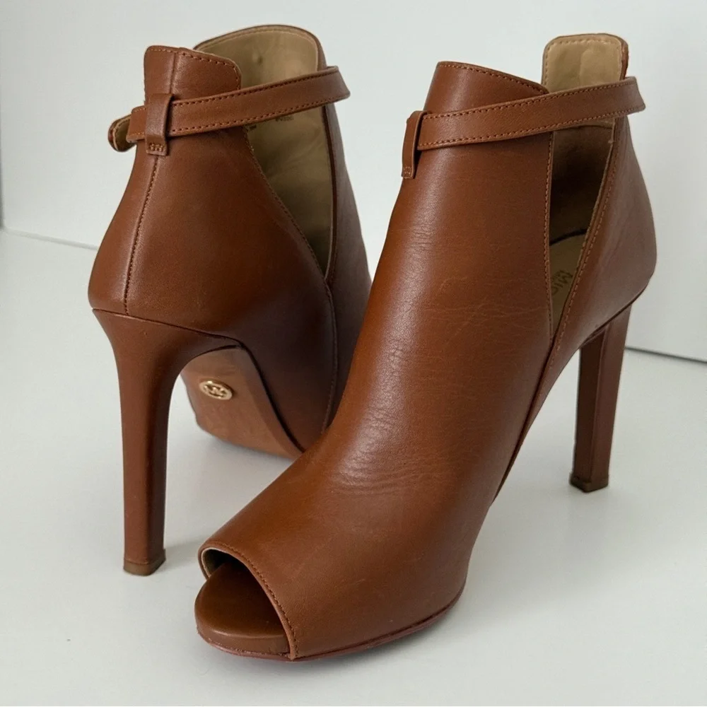 Michael Kors Women's Lawson High-Heel Buckled Open Toe Shooties